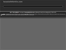 Tablet Screenshot of housewifeforhire.com